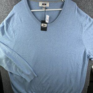 NWT Joseph Abboud Sweater 3XL Blue Long Sleeve Classic Fit Pima Cotton Adult
